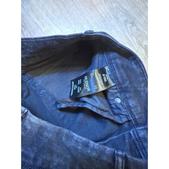Hudson Black Straight-Leg Jeans Womens Size 10 Cotton Blend - Picture 4 of 7